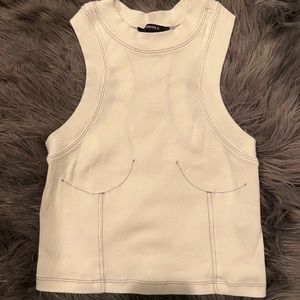 White grey trim tank